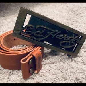 Ed Hardy Genuine Leather Belts (RARE, Vintage)